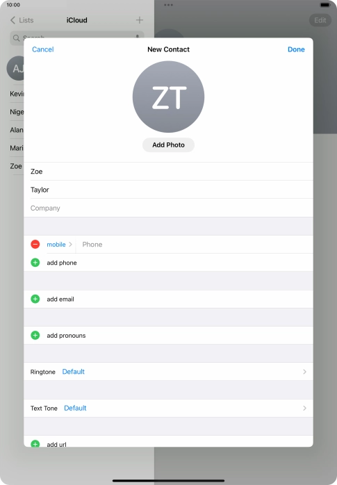 Press Phone and key in the required phone number.