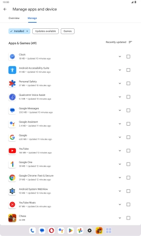 Press the required app.