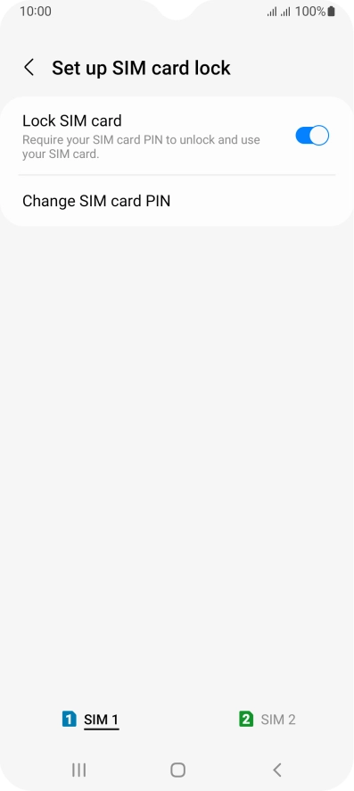 Press Change SIM card PIN.