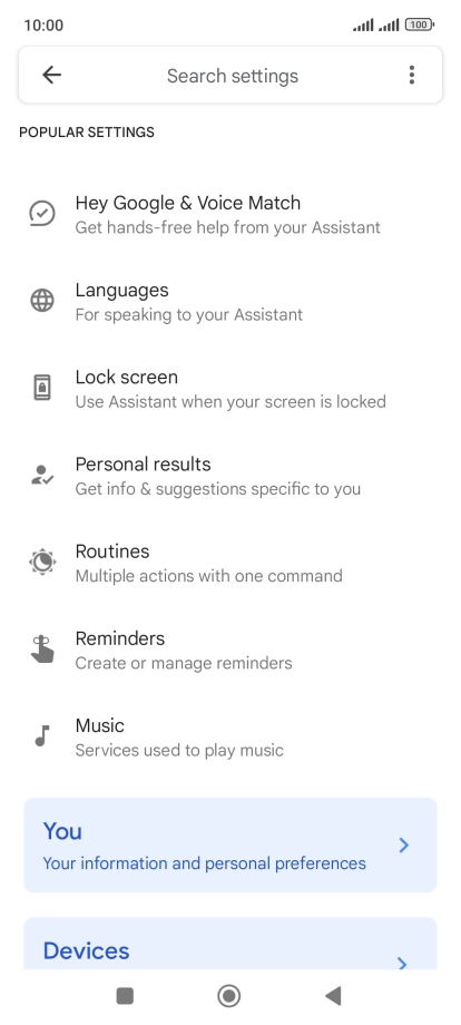 Press Hey Google & Voice Match.