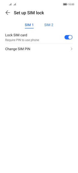 Press the required SIM.