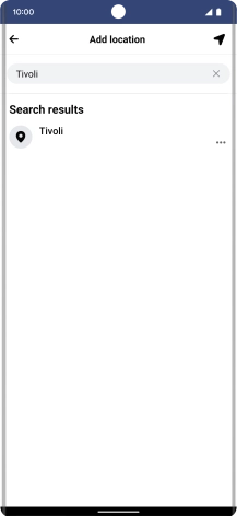 Press the required location.