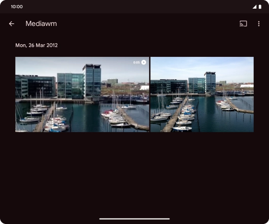 Press and hold any picture or video clip.