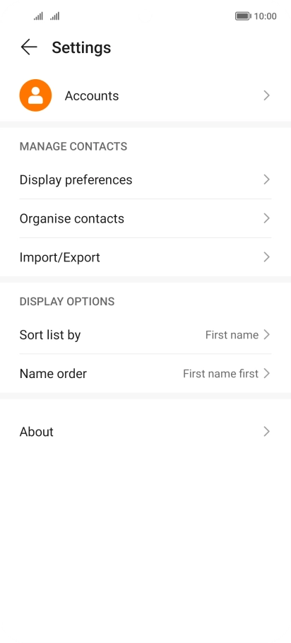 Press Import/Export.