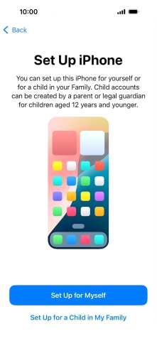 Press Set Up for Myself. Press Set Up for Myself.