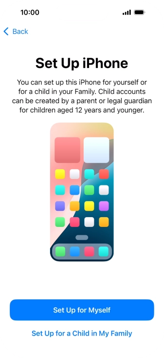 Press Set Up for Myself. Press Set Up for Myself.