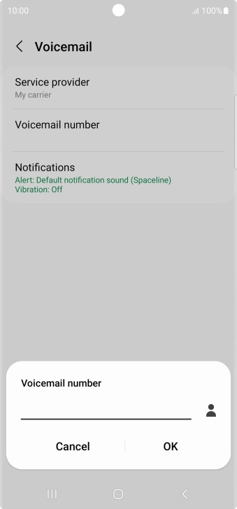 Key in +447836121121 and press OK. Key in +447836121121 and press OK.