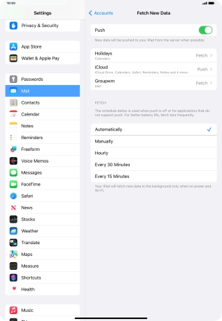 Press the indicator next to 
