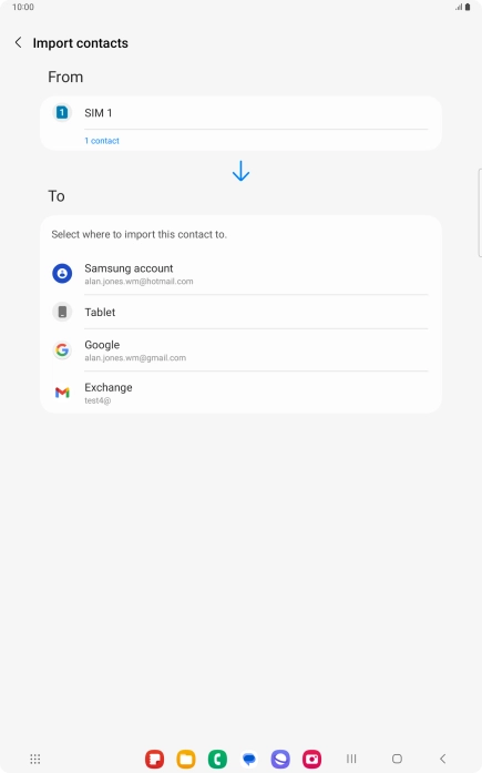 Press the required Google account.