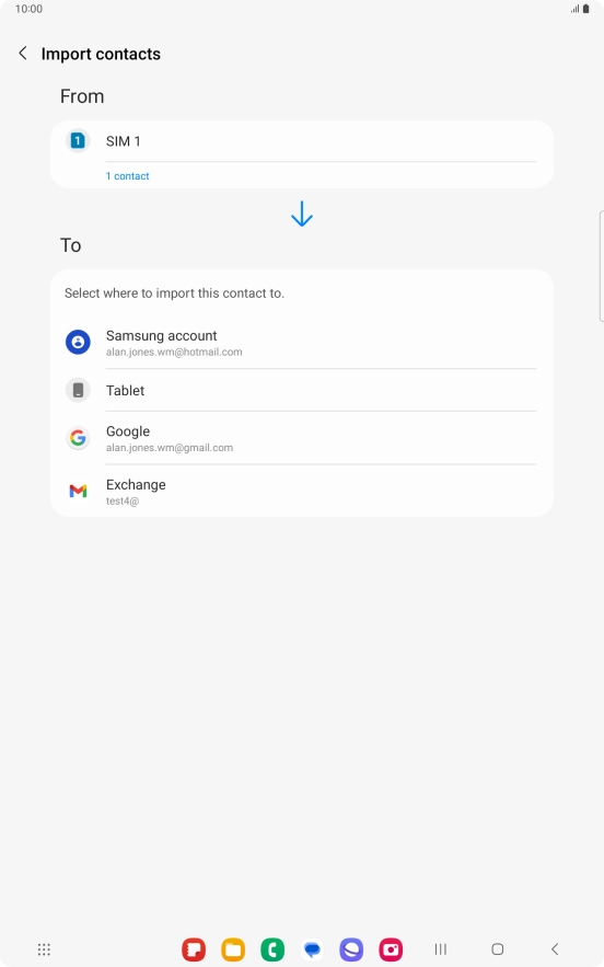 Press the required Google account.