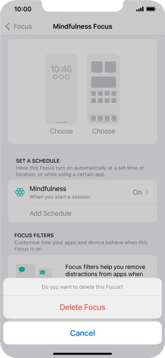 Press Delete Focus. Press Delete Focus.