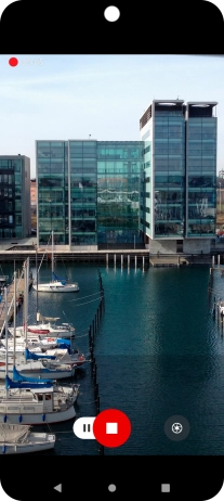 Press the stop icon to stop recording.