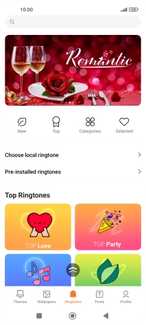 Press Pre-installed ringtones.