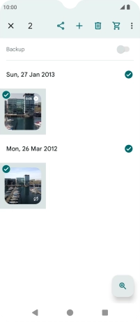 Press the share icon.