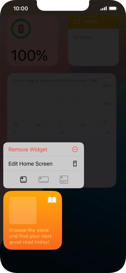 Press Remove Widget. Press Remove Widget.