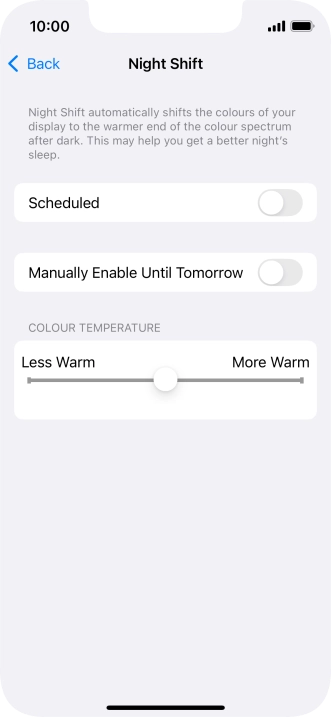 Press the indicator next to 