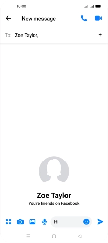 Write the required message and press the send icon.