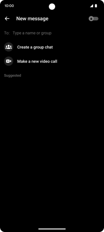 Press the search field.