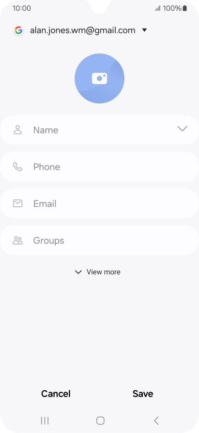 Press Name and key in the required name.