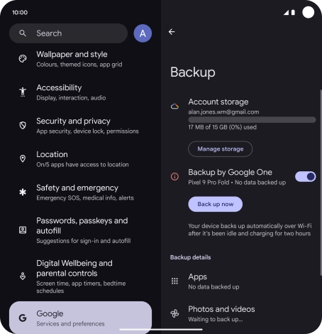 Press the indicator next to 