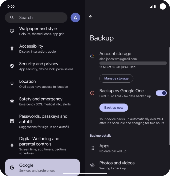 Press the indicator next to 