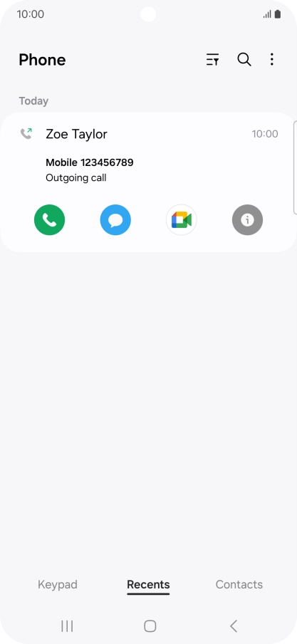 Press the info icon.