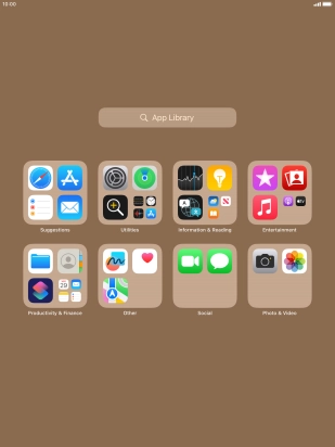 Press the required app.