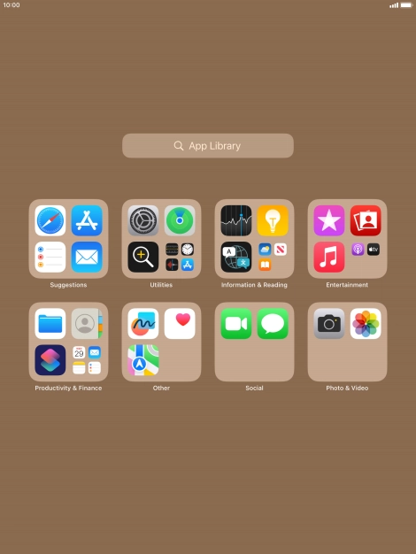 Press the required app.