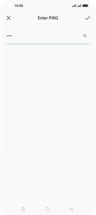 Press the confirm icon.