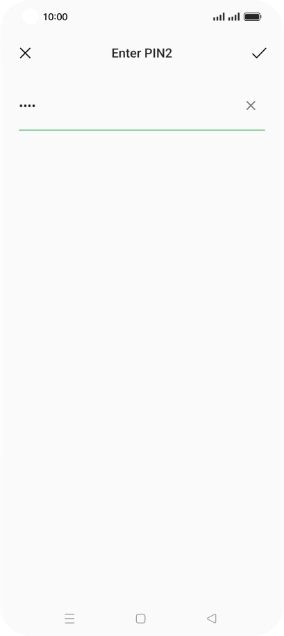 Press the confirm icon.