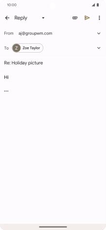 Write the required text and press the send icon. Write the required text and press the send icon.