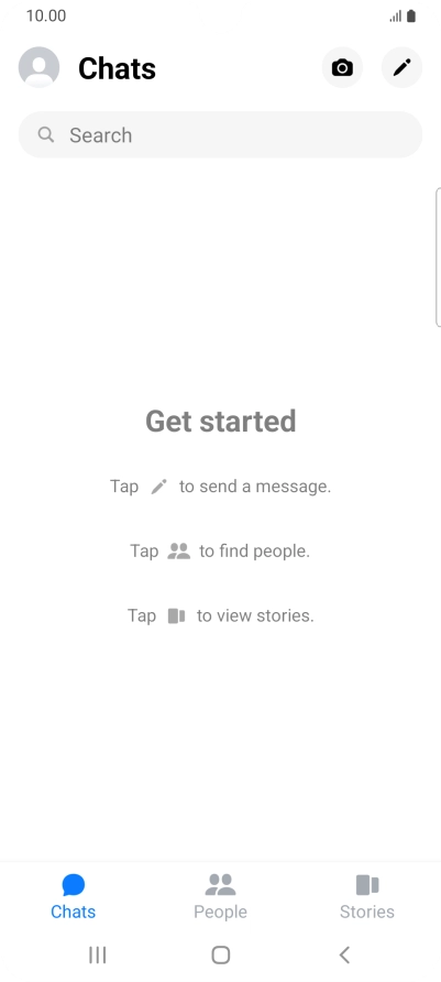 Press the search field and key in the first letters of the recipient's name.