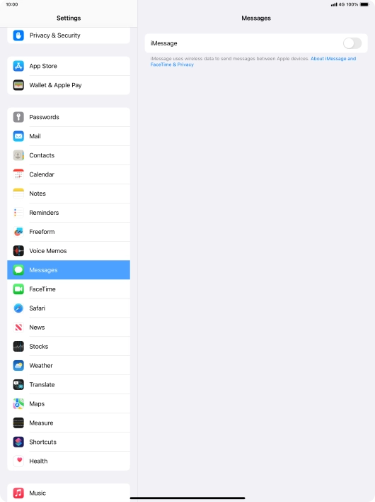 Press the indicator next to 