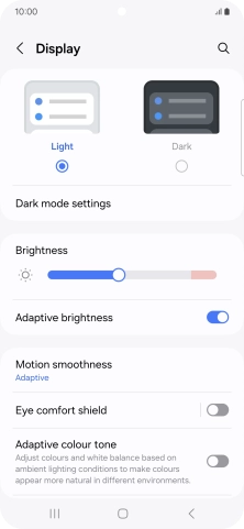 Press the indicator next to 