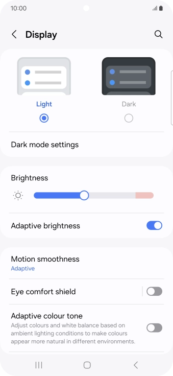 Press the indicator next to 