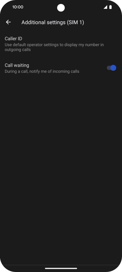 Press the indicator next to 