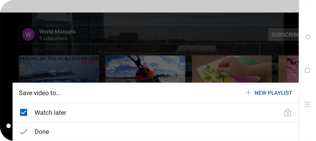 Press the required playlist. Press the required playlist.