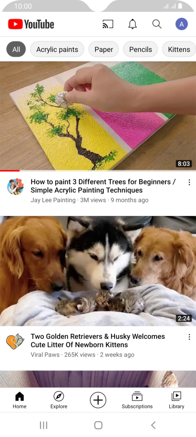 Press the search icon.