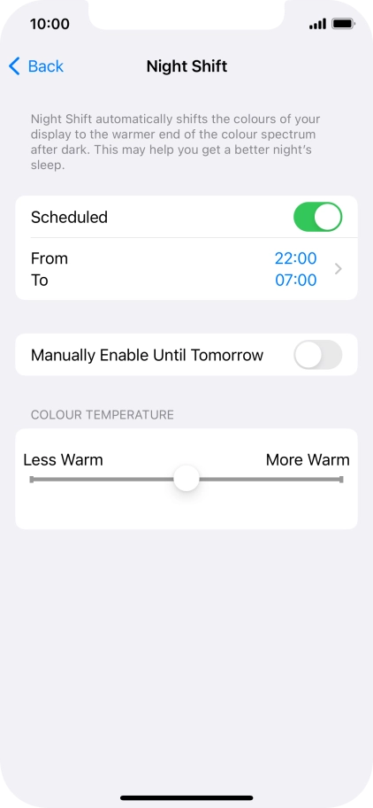 Press the indicator next to 
