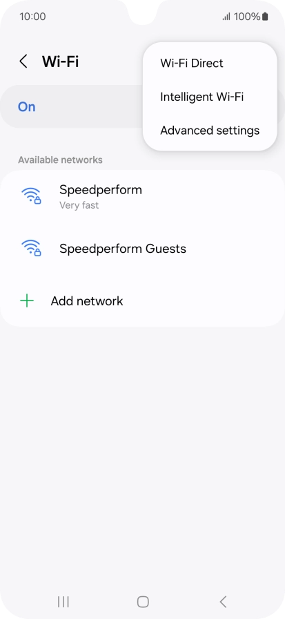 Press Intelligent Wi-Fi.