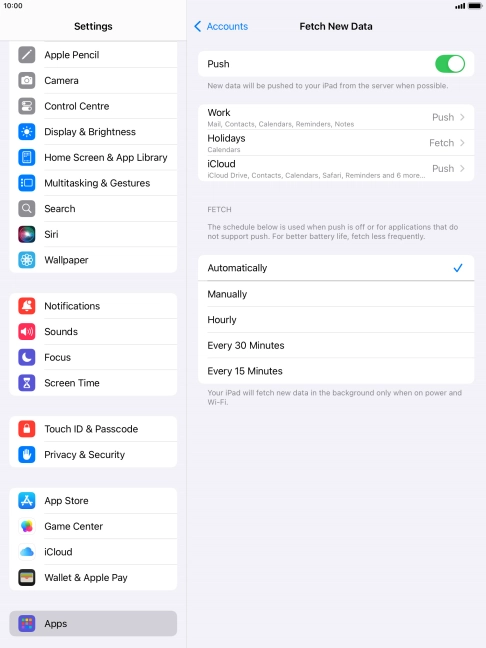 Press the indicator next to 