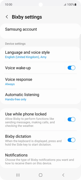 Follow the instructions on the screen to select the required settings.
