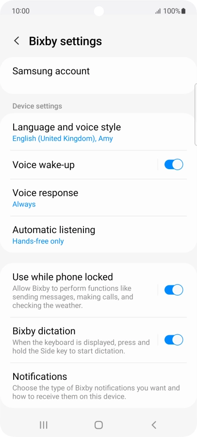 Follow the instructions on the screen to select the required settings.