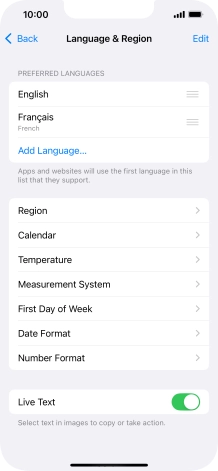 To subsequently select another language as the default language, press the move icon next to the required language and drag it to the top of the list. To subsequently select another language as the default language, press the move icon next to the required language and drag it to the top of the list.