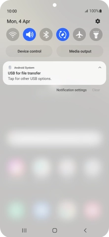 Press Tap for other USB options.. Press Tap for other USB options..