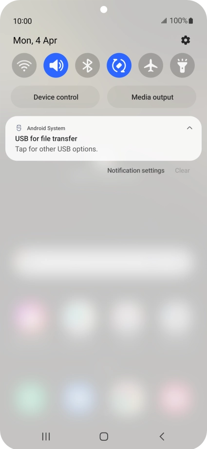 Press Tap for other USB options.. Press Tap for other USB options..