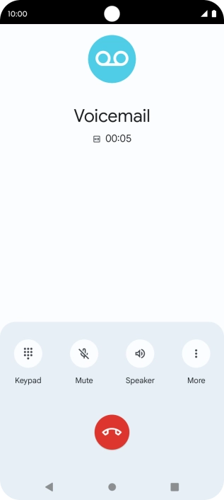 Press the end call icon.