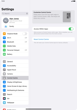 Press the indicator next to 