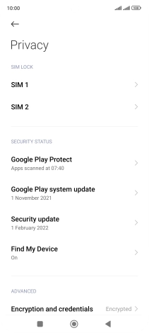 Press the required SIM.