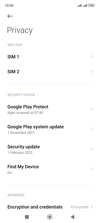 Press the required SIM.